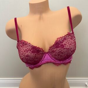 Victoria's Secret Lace Bra - Red and Pink